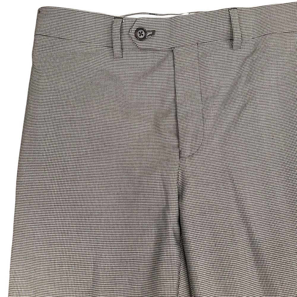 Ralph Lauren Dress Pants Mens 30W 30L Black White Houndstooth Slim Fit Preppy